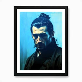 Samurai European Man Portrait Art Print