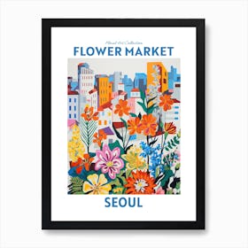 Seoul Flower Market Floral Art Print Travel Print Plant Art Modern Style Art Print