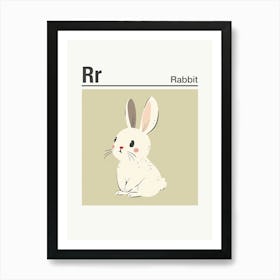 Animals Alphabet Rabbit 3 Art Print