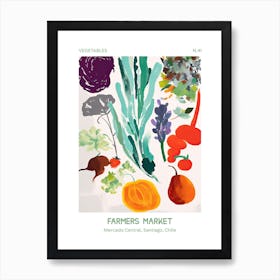 Celery Vegetables Farmers Market 3 Mercado Central, Santiago, Chile Art Print