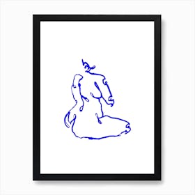 Blue Woman 7 Art Print