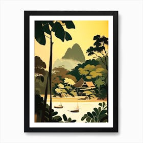 Koh Phangan Thailand Rousseau Inspired Tropical Destination Art Print