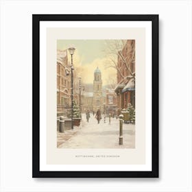 Vintage Winter Poster Nottingham United Kingdom 2 Art Print