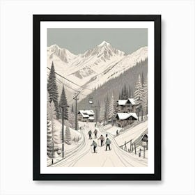 Retro Apres Ski Vintage Artwork (2) Art Print