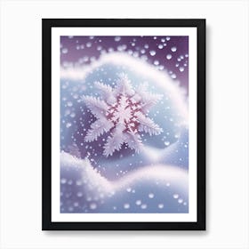 Graupel, Snowflakes, Soft Colours 2 Art Print
