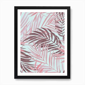 Pink Leaves Art Print