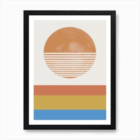 Retro Sunset In The Sky Art Print