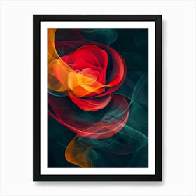 Abstract Rose Art Print