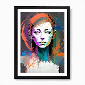 Abstract Girl Painting 2 Art Print