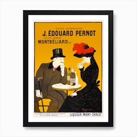Man And Woman At A Cafe, Leonetto Cappiello Art Print