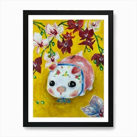 Piggy Bank Reggaepainting - Acrylic Painting  Art Print