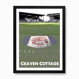 Craven Cottage, Fulham, Stadium, Football, Art, Soccer, Wall Print, Art Print Art Print