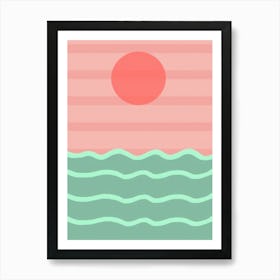 Sunset In The Sea 2 Art Print