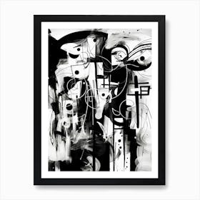 Dreams Abstract Black And White 5 Art Print