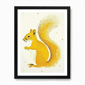 Yellow Squirrel 2 Art Print