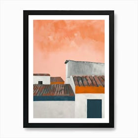 Mexico City Rooftops Morning Skyline 4 Art Print