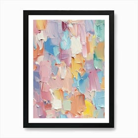 Pastels Impasto Brush Strokes 10 Art Print