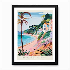 Poster Of Blackpool Sands, Devon, Matisse And Rousseau Style 3 Art Print