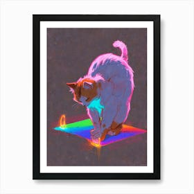 Rainbow Cat 2 Art Print