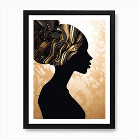 Silhouette Of A Woman 3 Art Print