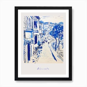 Alicante Spain 3 Mediterranean Blue Drawing Poster Art Print