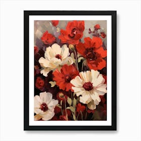 Red Flower Impressionist Painting 2 Art Print