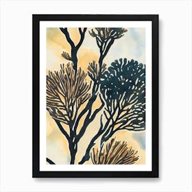 Acropora Verweyi 2 Vintage Graphic Watercolour Art Print