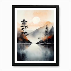 Sunset By The Lake 21 Art Print