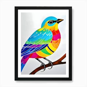 Colorful Bird-Reimagined 13 Art Print