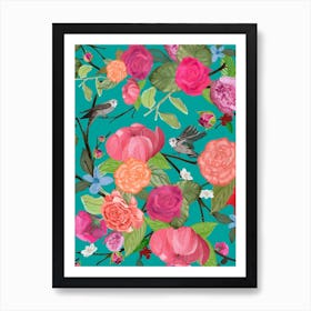 Vibrant Roses Art Print