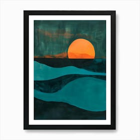 Sunset Over The Ocean 38 Art Print