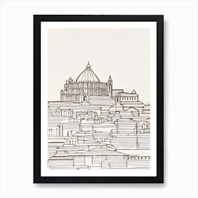 Duomo Di Siena 2 Siena Boho Landmark Illustration Art Print