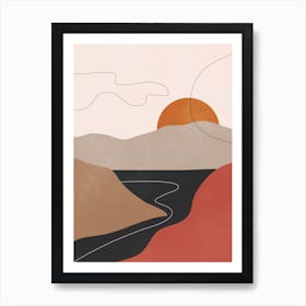 Abstract Mountain  Landscape Art Print