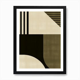 Modern Abstract Brown And Black A Art Print