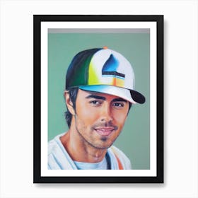 Enrique Iglesias Colourful Illustration Art Print