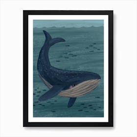 Whale Beneath The Waves Art Print