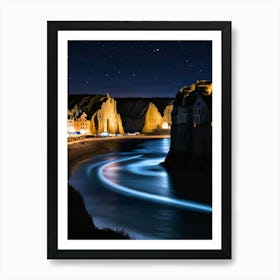 Night At The Beach Art Print