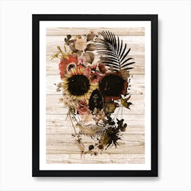 Rustic Garden Skull Art Print