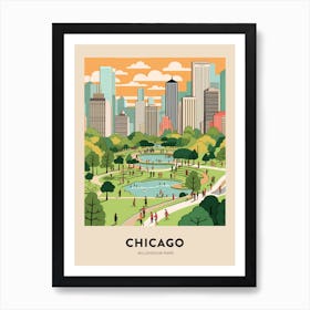 Millennium Park 6 Chicago Travel Poster Art Print