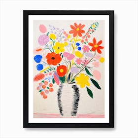 Flower Painting Fauvist Style Veronica Flower 1 Art Print