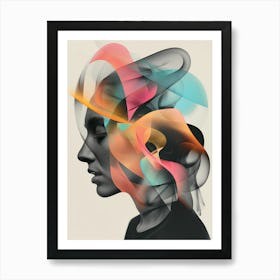 Abstract Portrait Of A Woman 4 Art Print