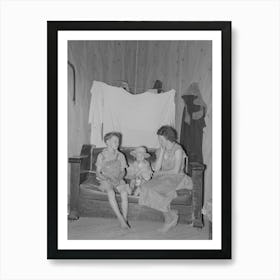 Sharecropper Mother And Children In Corner Of Living Room, Southeast Missouri Farms By Russell Lee Art Print