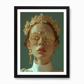 Golden Beauty - Sunglass portrait 2 Art Print