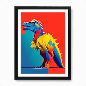 Kritosaurus 1 Primary Colours Dinosaur Art Print
