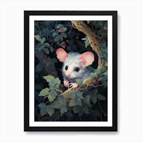 Adorable Chubby Nocturnal Possum 1 Art Print