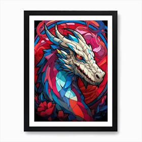 Dragon Abstract Pop Art 5 Art Print