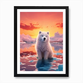 Polar Bear dog Art Print