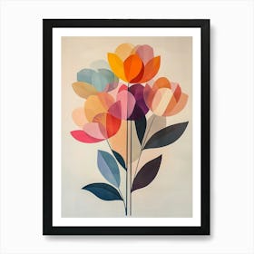 Abstract Flowers 7 Art Print