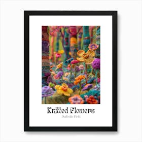 Knitted Flowers Daffodils Field 7 Art Print