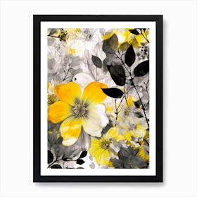 Yellow Flowers nature 1 Art Print